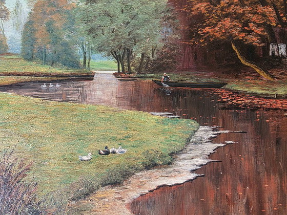 Stunning Vintage Autumn Landscape Oil Painting – Paintings & Drawings, Canvas (photo 9 of 13)