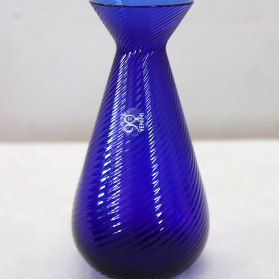 Image 1 of Small Murano Glass Vase Signed Venini 2012 with Original Label, set of 3