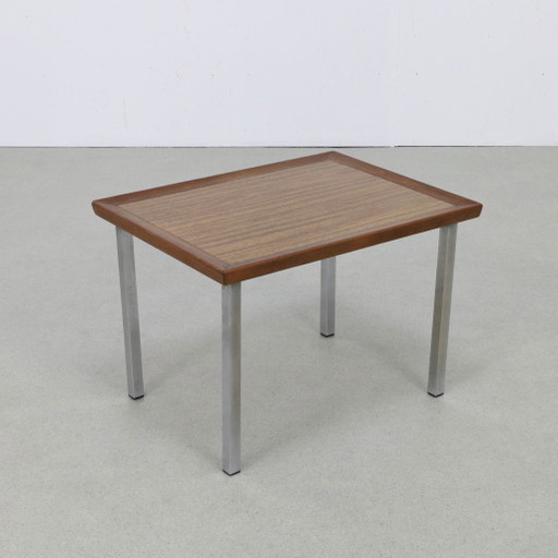 Table d'appoint en teck et chrome 1960