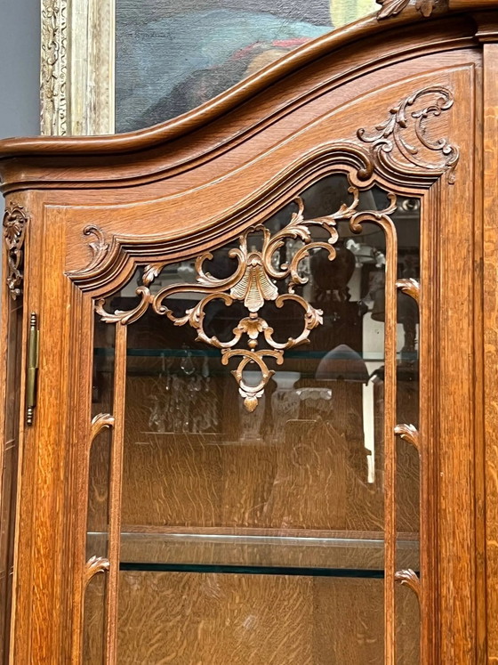 Vitrinekast in Regency-stijl. – Vitrinekasten, Wood, Hollywood Regency (photo 3 of 7)