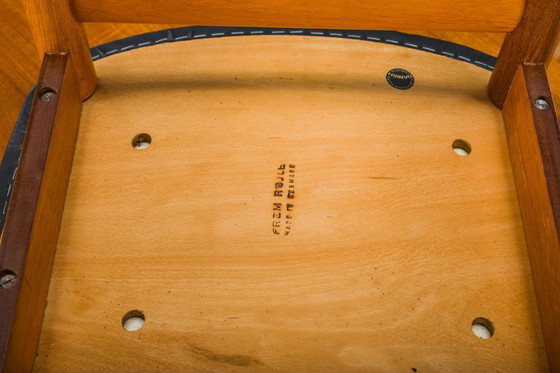 Image 1 of Mesa de comedor extensible y sillas danesas de teca de Hans Olsen para Frem Røjle, años 60, juego de 7