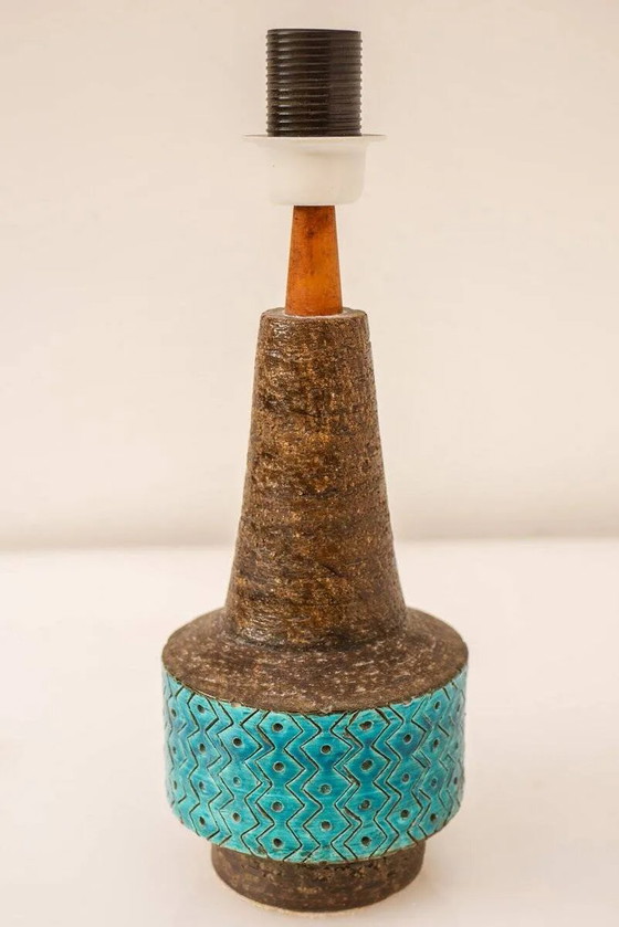Lampe en céramique Bitossi bleu Rimini, par Aldo Londi, Italie, années 1970 – Porcelain, Ceramic (photo 13 of 18)