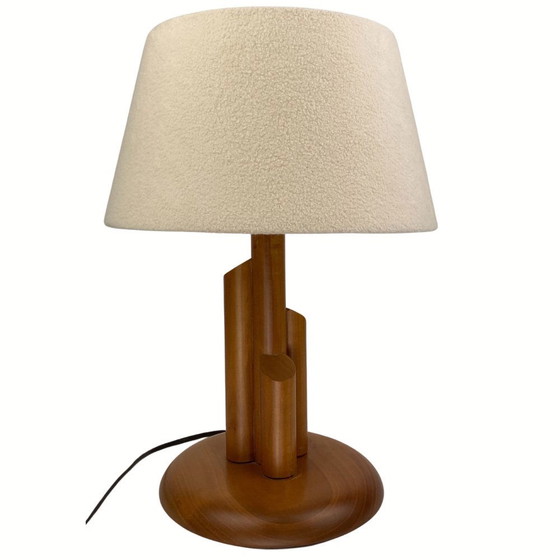 Image 1 of Lampe de table scandinave en pin, 1970S