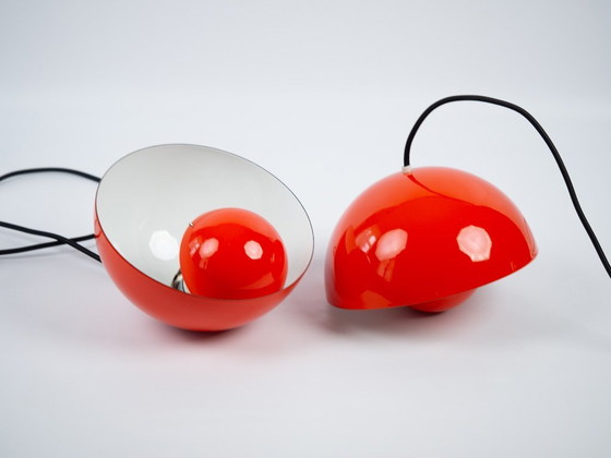 Pair Of 2 Danish Vintage Flowerpot Lamps By Verner Panton, Louis Poulsen – Pendant lamps, Other (photo 6 of 13)