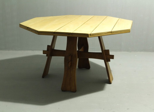 Brutalist Teak Garden Table, 1970s
