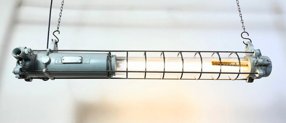 Image 1 of Lampada a sospensione industriale grigia di Elektrosvit, anni '80