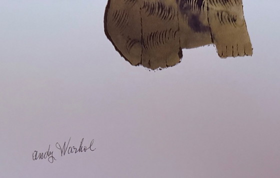 Image 1 of Andy Warhol: "Green Sam, 1954 circa".  Firmato sulla lastra.