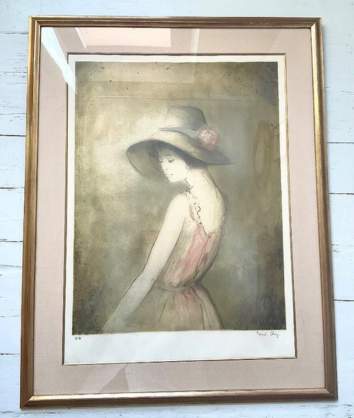 Lithographie encadrée de Bernard Charroy