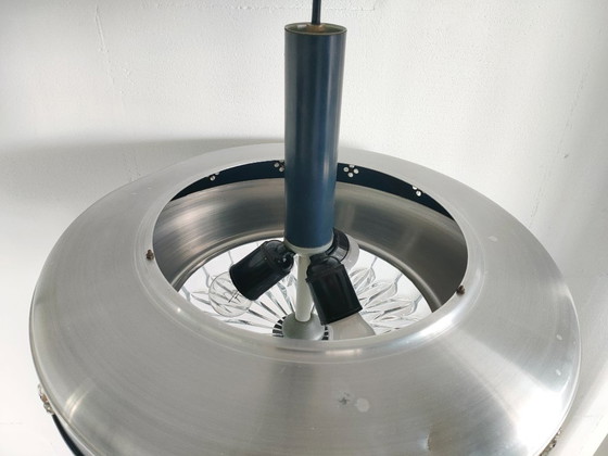 Vintage Mid-Century Space Age UFO Pendant Lamp/ Aluminum & Cut Glass (1960s/1970s) – Ceiling lights, Other (photo 10 of 27)