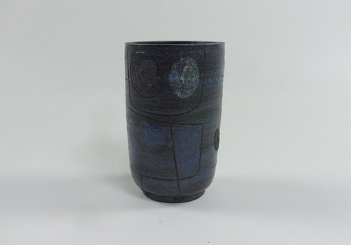 Jaap Dommisse, circa 1960, stoneware vase.