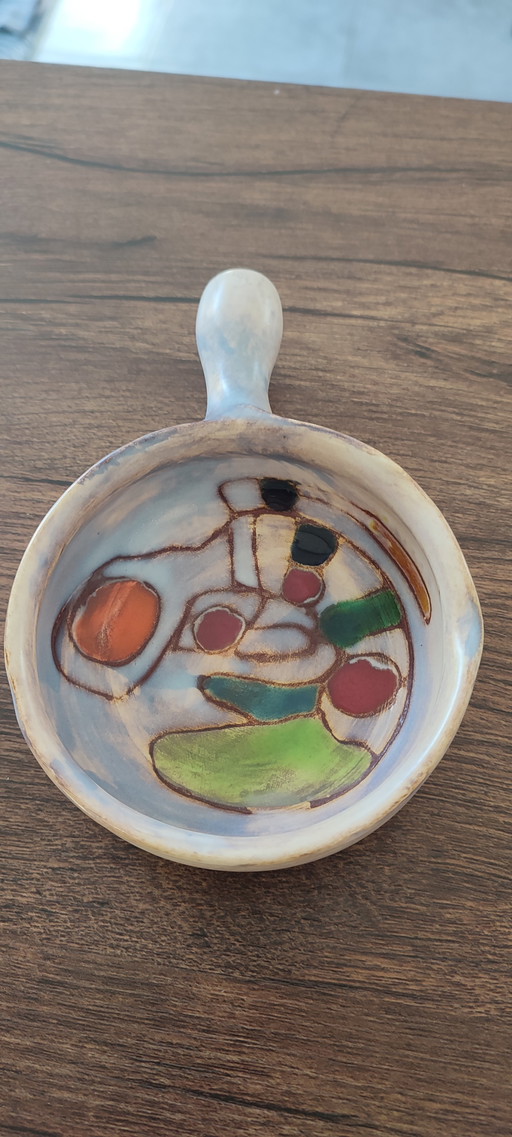 Ceramica firmata Marie-Christine Treinen Vallauris 20° Congresso di Nizza