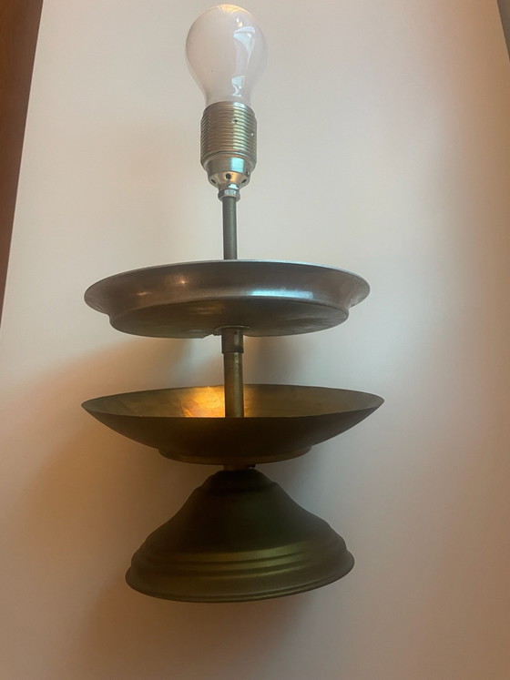 Art Deco XXL Pendant Lamp - Opaline and Brass – Glass (photo 7 of 7)