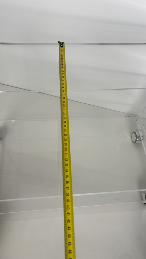 Image 1 of Transparant acryl plexiglas bar cart - audio meubel chroom