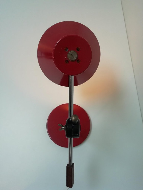 Image 1 of Lampe de bureau vintage rouge par Anvia (J.J.M. Hoogervorst)