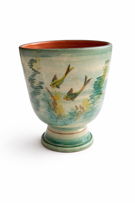 Image 1 of Rayon Albisola Cachepot, 1950s – Marine Artistic Ceramics – Italian Design