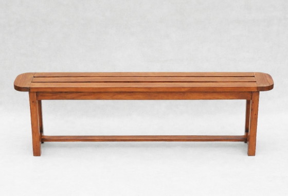 Französische Provenzalische Tisch & Bank Esszimmergarnitur für den Außenbereich – Holz (photo 10 of 13)