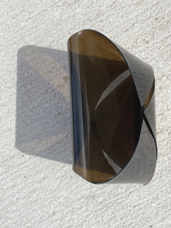 Portariviste vintage a forma di busta in plexiglass marrone fumé - anni '70 (photo 11 of 11)