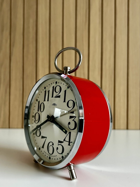 Image 1 of Vintage PRIM alarm clock - Red