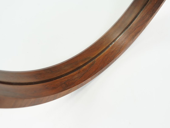 Image 1 of large danish modern WALL MIRROR with rosewood frame 1960s