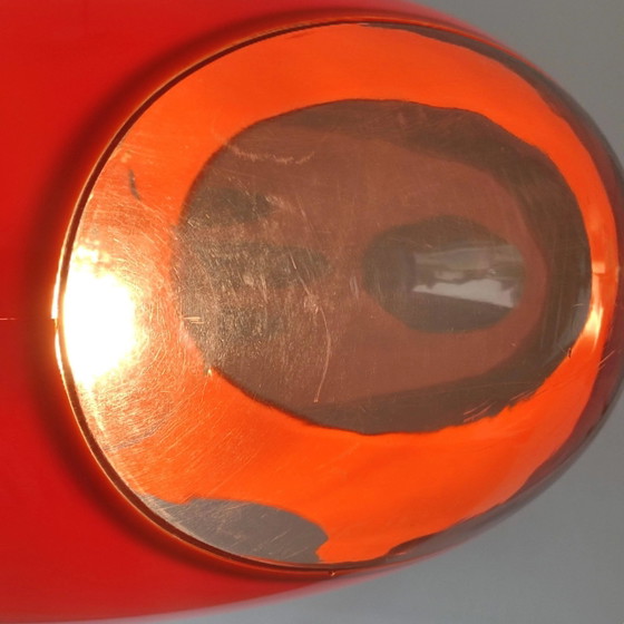 Orange bug-eye UFO pendant lamp – Massive – Plastic, Space Age (photo 8 of 8)