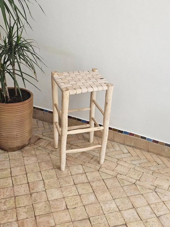 Sgabello da bar 60cmx30cm – Sgabelli da bar, Pelle, Legno (photo 4 of 7)