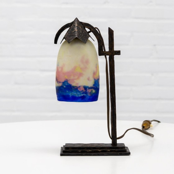 Image 1 of Lámpara de mesa francesa Art Déco Degué