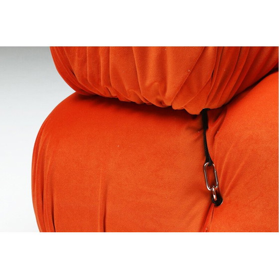 Image 1 of Vintage sectional sofa Camaleonda in bright orange  1970s