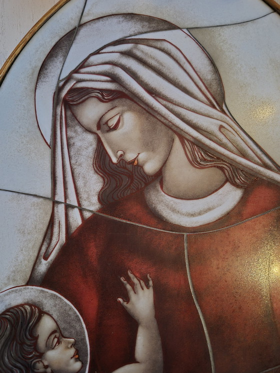 Image 1 of Religiöse Opalin-Ikone der Maria mit dem Jesuskind, Van Paridon-Brüder