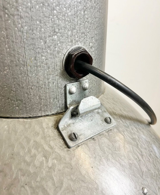 Image 1 of Grande suspension ovale de style industriel polonais, fabriquée par Predom Mesko, années 1970