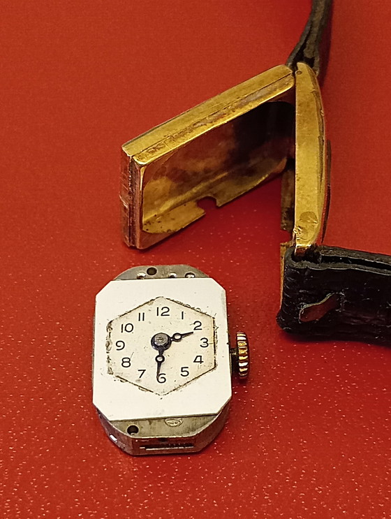 Image 1 of Art-deco uurwerk 18kt goud 