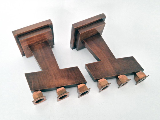 Image 1 of kandelaar set art deco 1930's