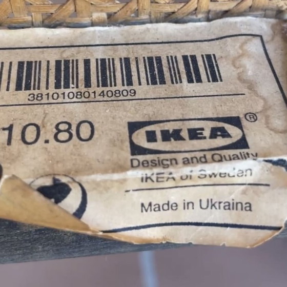Chaise pliante scandinave en bois noir et rotin par IKEA et Eno, 1993, Ukraine – IKEA ENO, Chaises pliantes (photo 17 of 17)