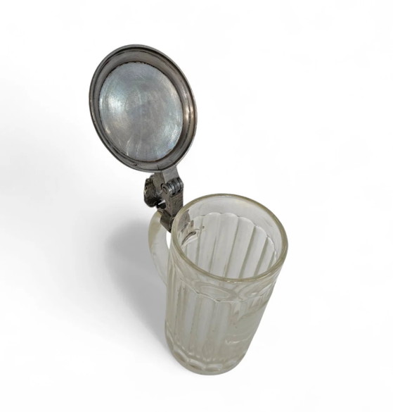 Boccale da birra tedesco con coperchio in porcellana, vetro, peltro – Stoviglie, Porcelain, Glass (photo 6 of 13)