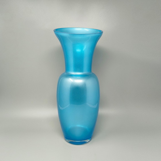 Image 1 of 1970s Astonishing Blue Vase by Jean Close for Michielotto, Made in Italy