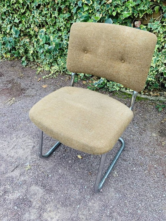 Vintage Strafor Steelcase Stoel – Eetkamerstoelen, Textiel (photo 3 of 11)