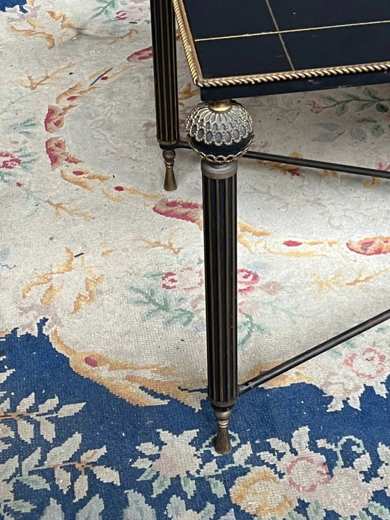 Tavolino da caffè neoclassico francese vintage., Tavolini da caffè, Vetro, Ottone (foto 4 di 6)