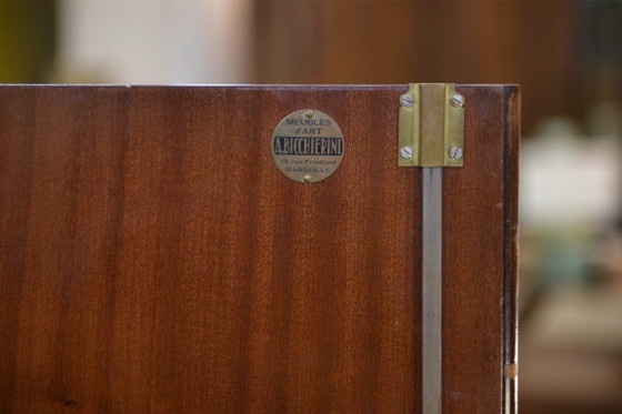 Image 1 of Armario Art Déco de caoba, muebles artísticos firmados por A. Bicchierini, años 40