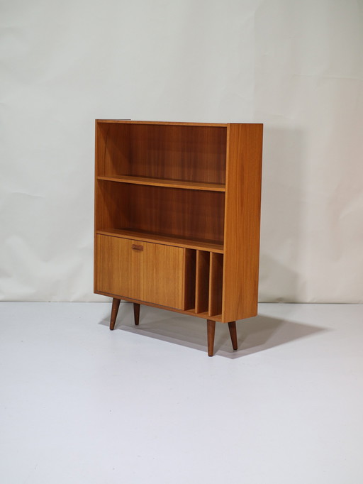 Bookcase With Lp Trays Clausen & Søn Danish Vintage Teak