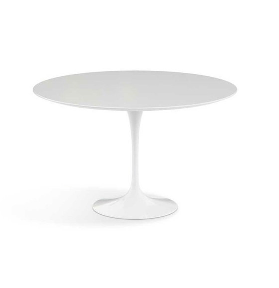 Saarinen Tulip Mesa de comedor 107 cm – Mesas de comedor, Metal, lamine (photo 6 of 7)