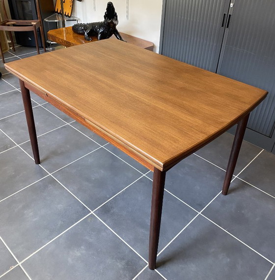 Extendable Scandinavian teak table by Johannes Andersen for Samcom Denmark An60 – Dining tables, Wood (photo 6 of 20)