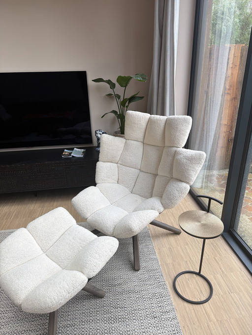 B&B Italia Husk fauteuil met ottoman – Patricia Urquiola