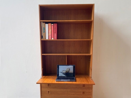 Unité murale / bureau modulaire vintage en teck des années 1960 par Sejling Skabe, Danemark