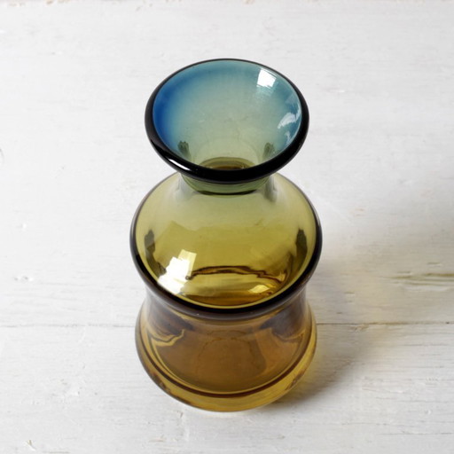 Vintage “Havana” Glass Gradient Vase by Per Lütken for Holmegaard / Denmark / 1970s
