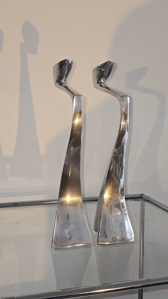 Image 1 of Original Matthew Hilton "Swan" Candlesticks (33cm) – Design icon SCP