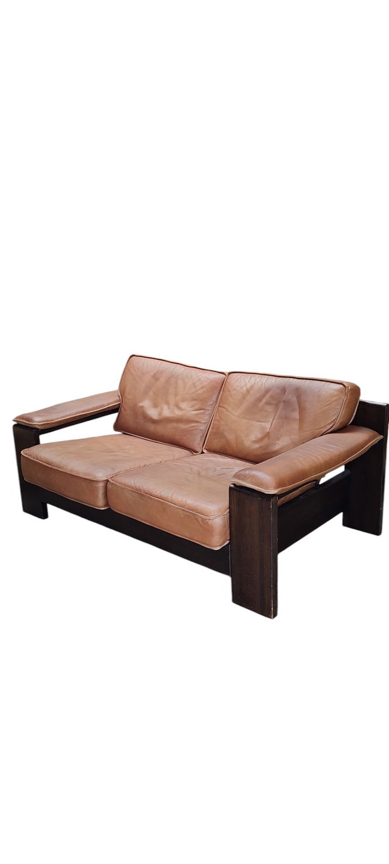 Image 1 of Leolux Sleek Brutalist Two-Sitter 1970