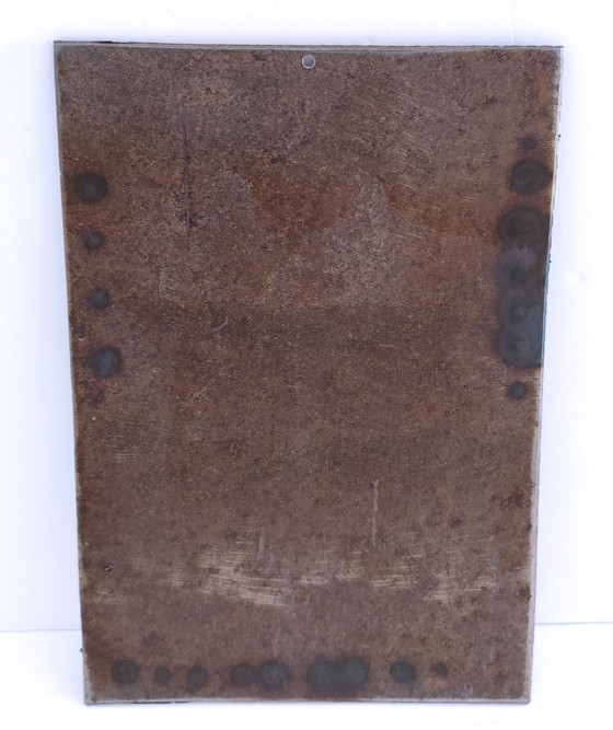 Image 1 of Brutalistische spiegelset glas en metaal