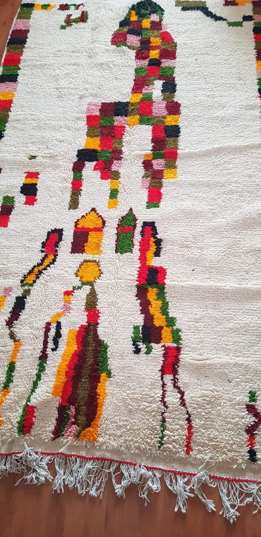 Handgeknoopt Berber kleed wol 255x150cm