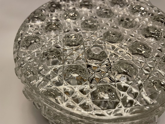 Image 1 of Vintage ceiling lamp with glass bubble shade Tynell style