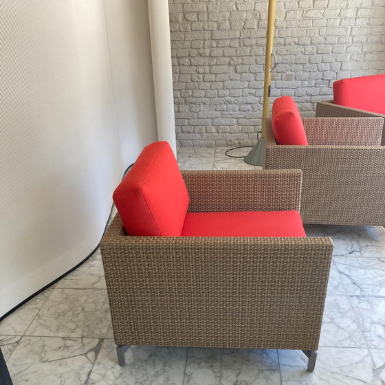 Image 1 of Silla de jardín Rausch Classic Cubic Bay con mesa (juego de 4)