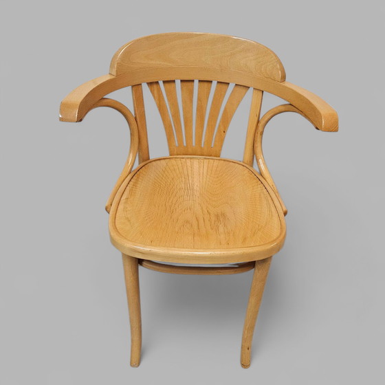 Image 1 of 4er Set Mid Century Armlehnenstühle Stühle Thonet No 24 Mobiliar